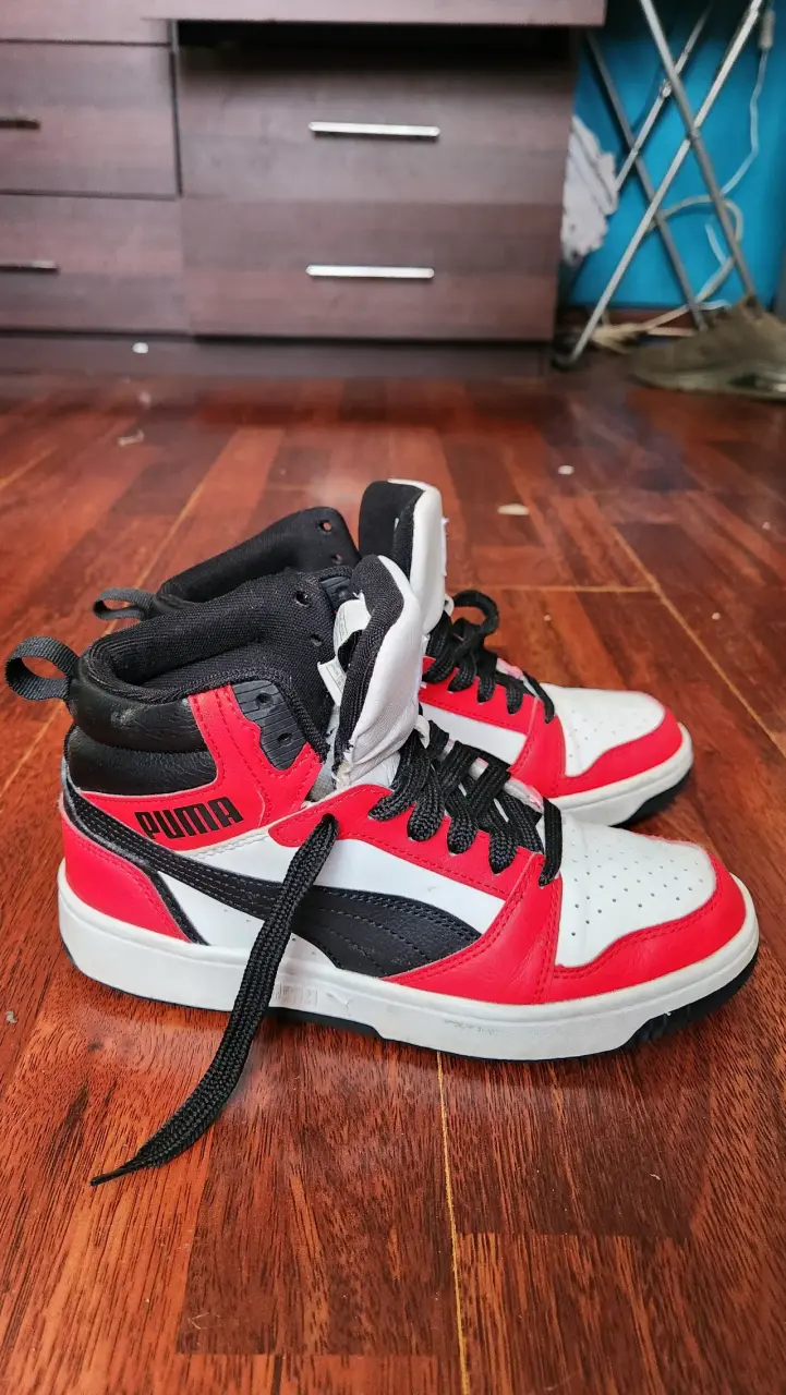 Zapatillas Puma rojas y blancas talla 37 - 3