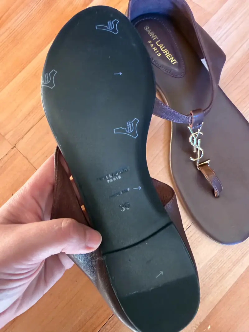 Sandalias marrones Saint Laurent - 2