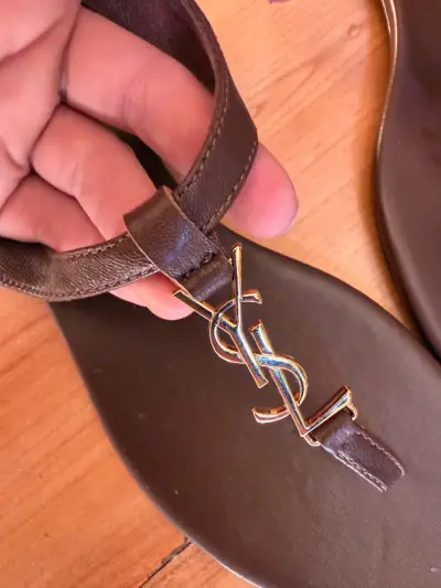 Sandalias marrones Saint Laurent - miniatura 3
