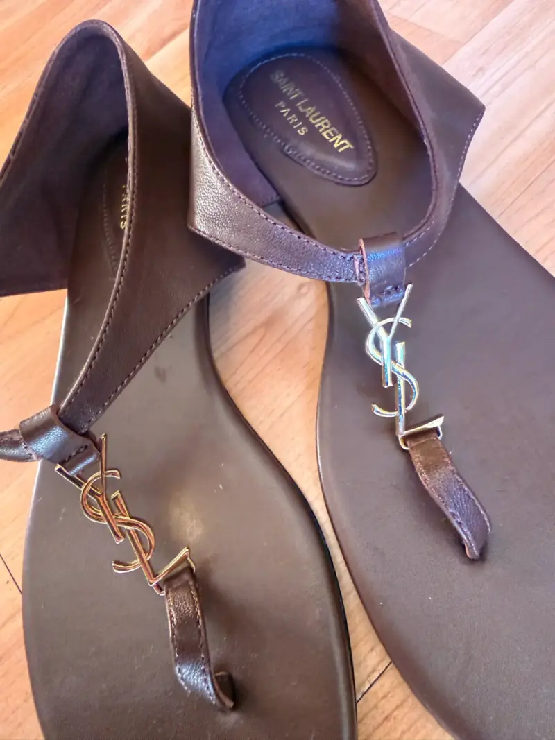 Sandalias marrones Saint Laurent - 5