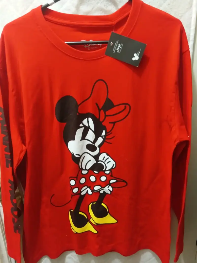 Polera larga roja Minnie Mouse - 1