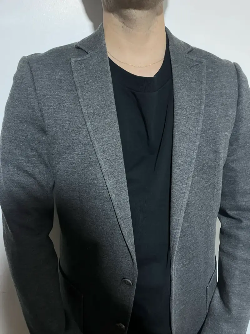 Blazer gris para hombre - 1