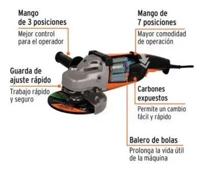Esmiladora angular Truper 7 pulgadas - miniatura 2