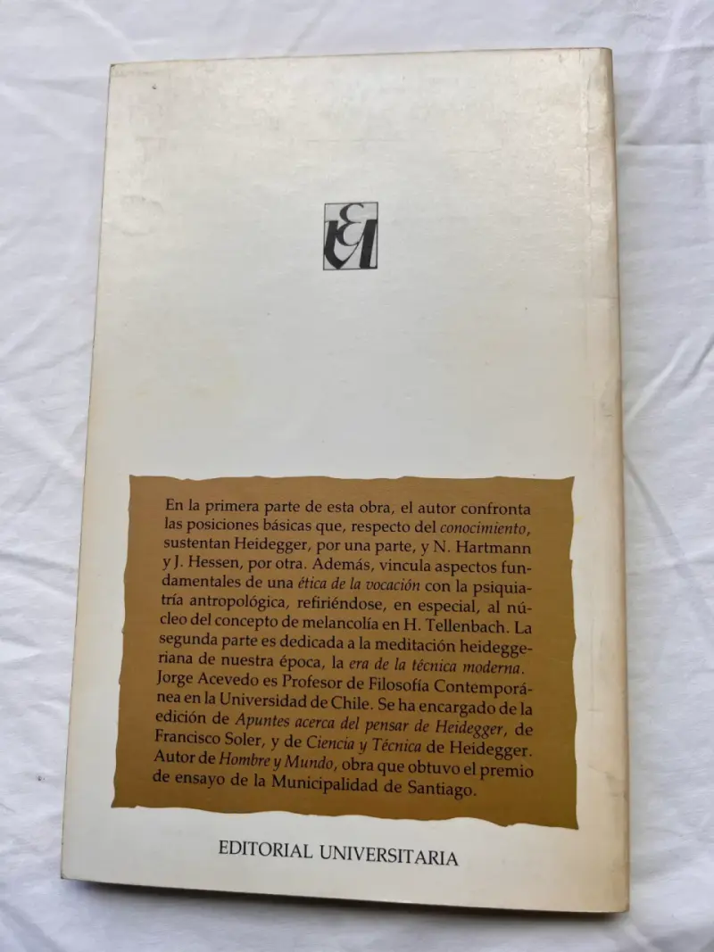 Libro 'En torno a Heidegger', Jorge Acevedo - 2