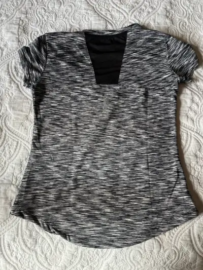 Polera deportiva gris jaspeada - miniatura 2