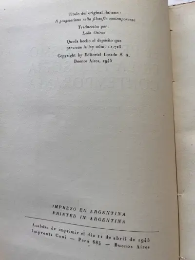 Libro El Pragmatismo en la Filosofía, Ugo Spirito - miniatura 6