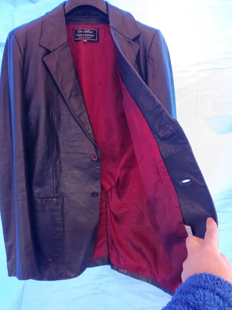 Blazer de cuero negro - 2