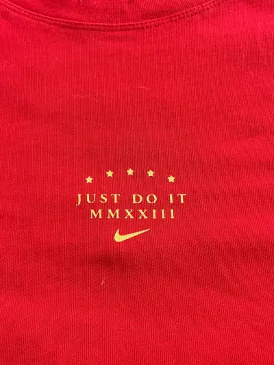 Polera roja "Just Do It" S (cropeada) - miniatura 2