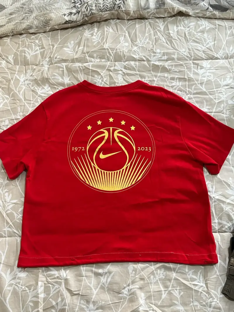 Polera roja "Just Do It" S (cropeada) - 4