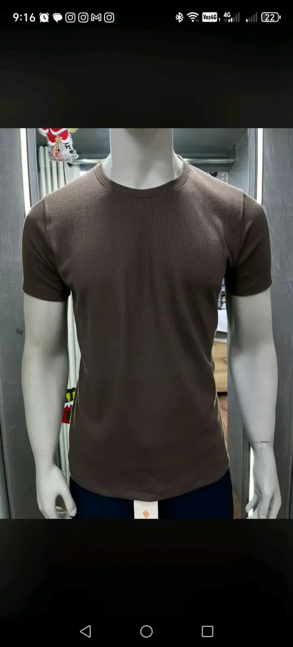 Polera marrón para hombre - 1