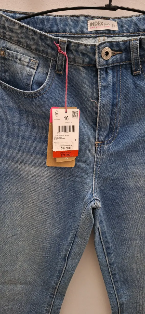 Jeans azules talle alto nuevos - 2