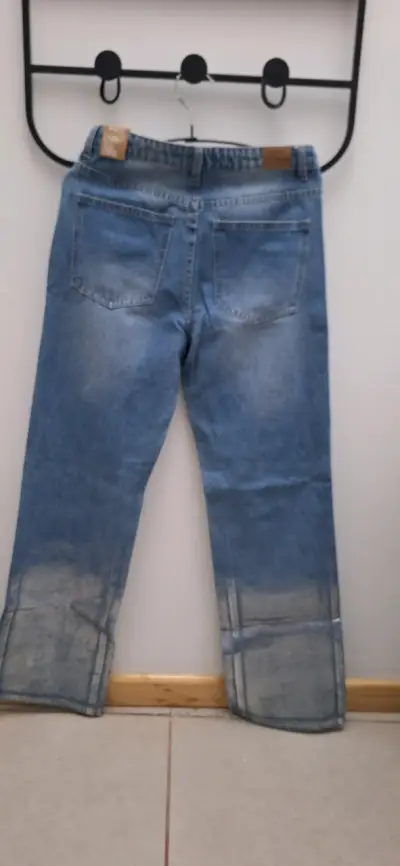 Jeans azules talle alto nuevos - miniatura 3