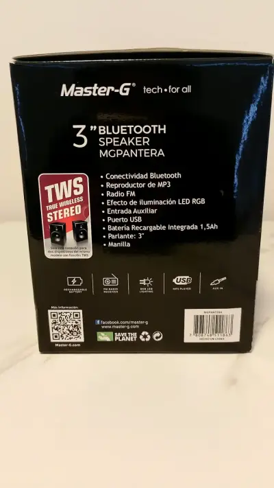 Parlante Bluetooth Master-G negro - miniatura 5