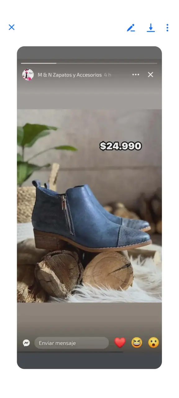 Botines azul y beige nuevos - 1