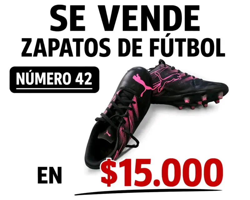 Zapatos de fútbol negros talla 42