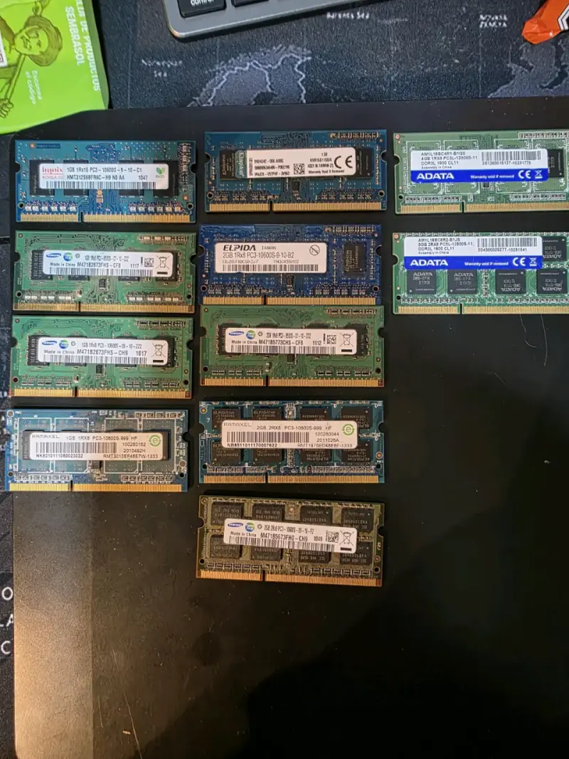 Lote de memorias RAM DDR3 variadas