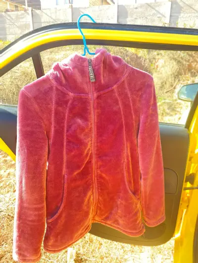 Chaqueta polar rosa con cierre - miniatura 1
