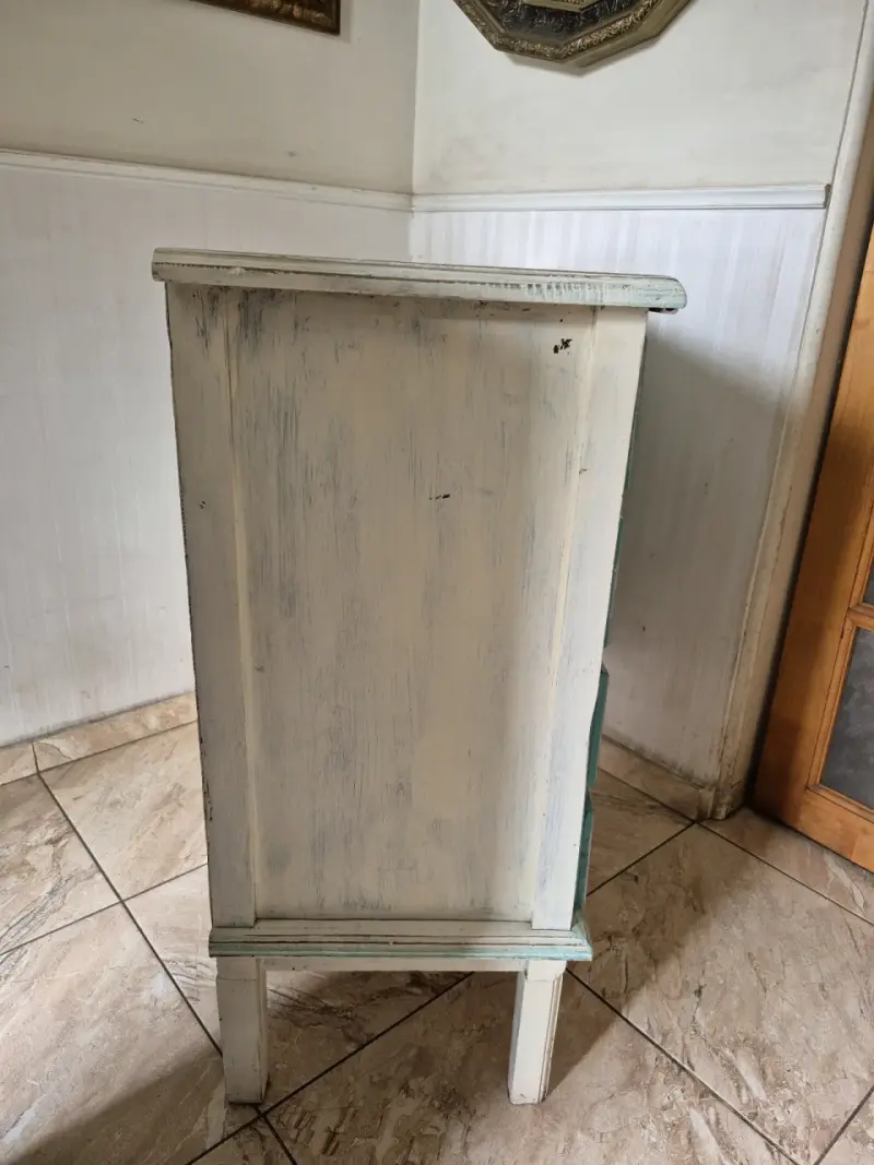 Cómoda vintage turquesa madera - 2