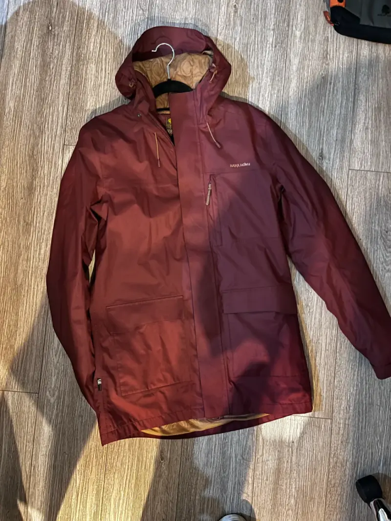 Chaqueta impermeable burdeos hombre - 1