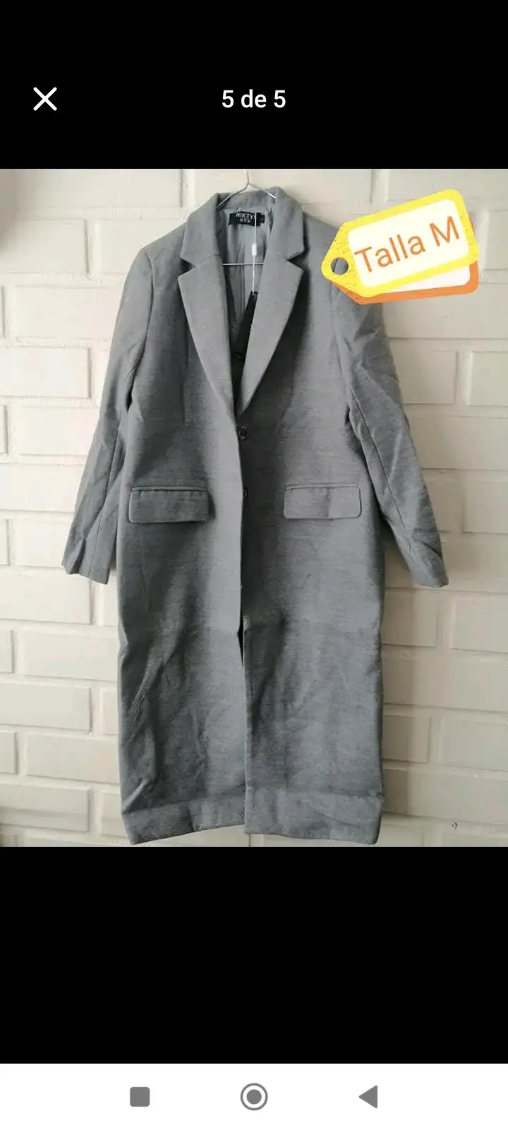 Abrigo gris talla M - 1