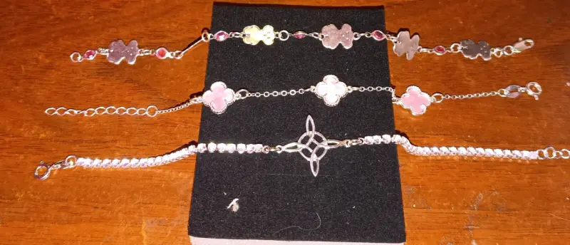 Set de pulseras con dijes plata 925