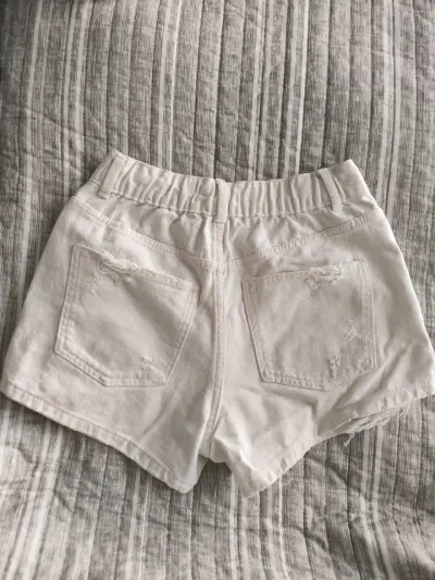 Shorts de mezclilla beige Zara - miniatura 2
