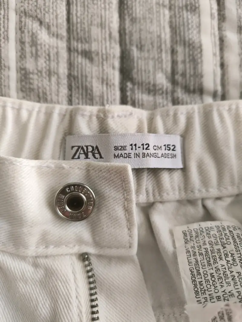 Shorts de mezclilla beige Zara - 3