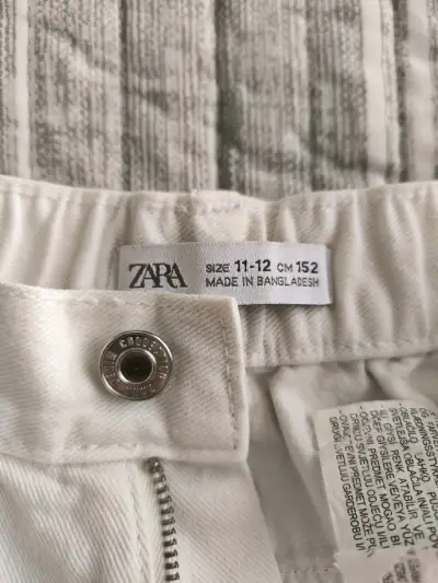 Shorts de mezclilla beige Zara - miniatura 3