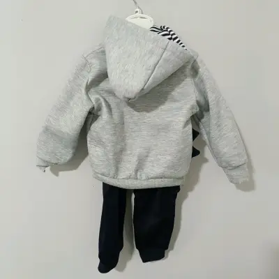 Conjunto infantil dinosaurio gris - miniatura 2