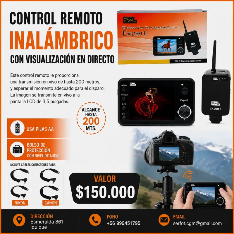Control remoto inalámbrico Pxl