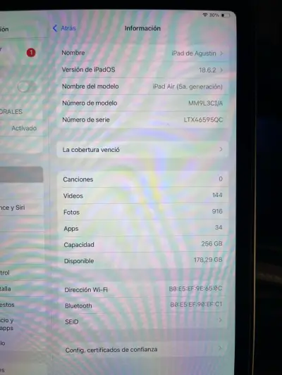iPad Air 5ta generación 256gbcolor gris - miniatura 4