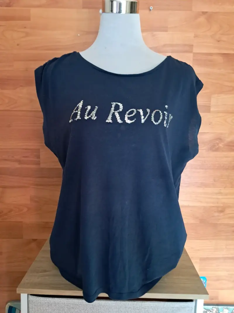 Polera negra 'Au Revoir' - 1