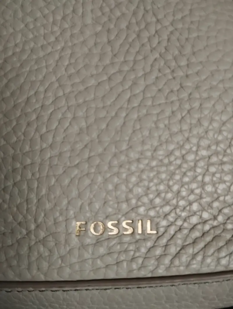 Cartera de cuero Fossil gris - 1
