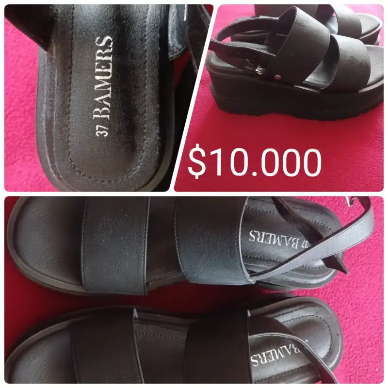 Sandalias negras Bamers talla 37