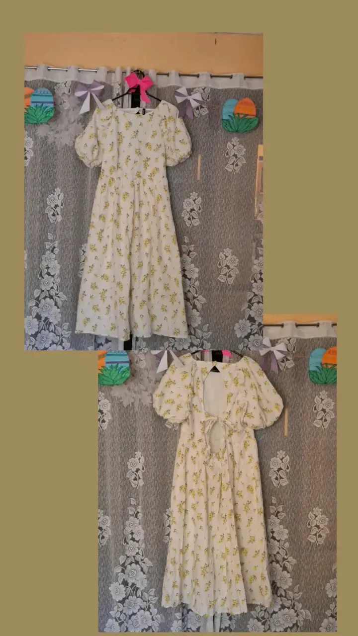 Vestido blanco con flores amarillas - 3
