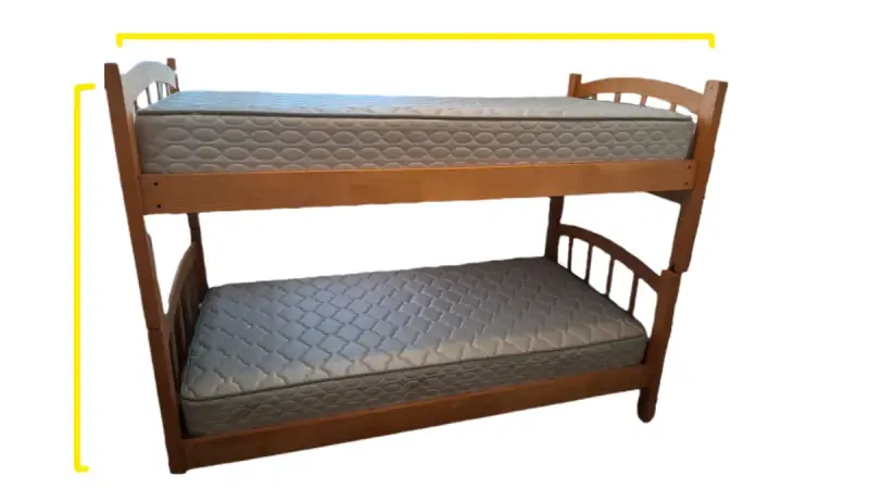 Camarote de madera con colchones - 3
