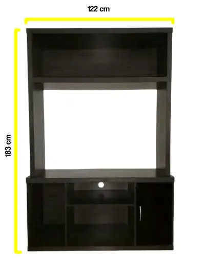 Mueble para televisor negro - miniatura 1