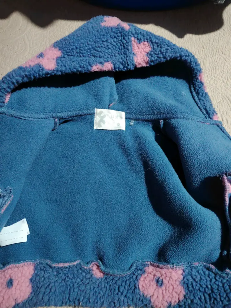 Chaqueta polar azul floreada - 2