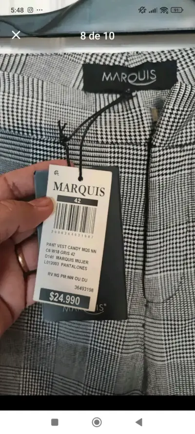Pantalones gris marca Marquis - miniatura 1