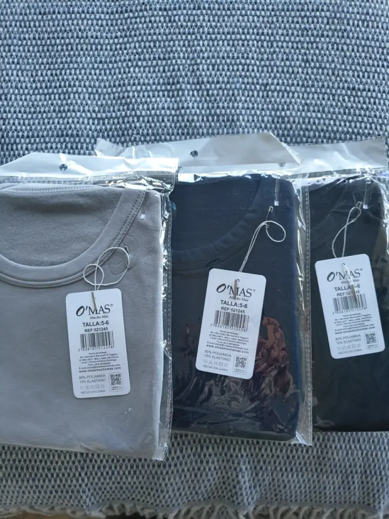 Poleras O'Mas talla 5-6