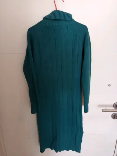 Vestido de lana turquesa - miniatura 1