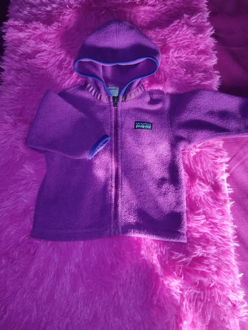 Chaqueta polar infantil morada - 1