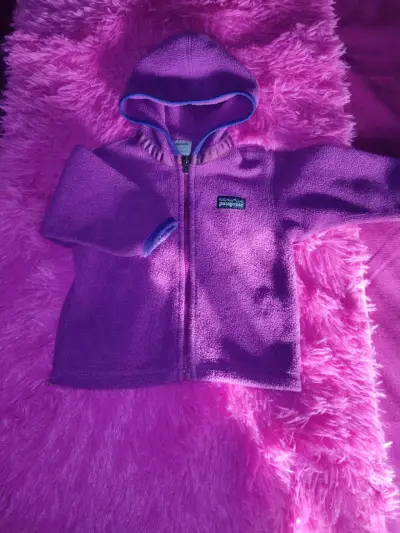 Chaqueta polar infantil morada - miniatura 1