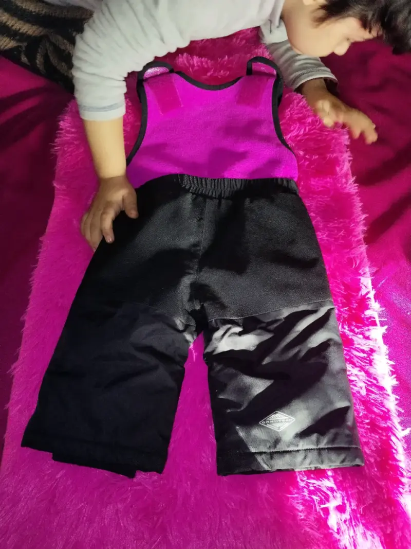 Pantalón de nieve infantil rosa y negro Columbia - 1