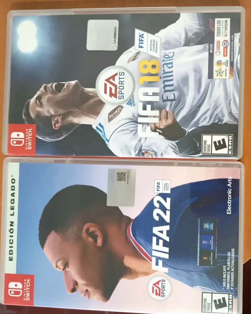 Juegos FIFA 18 y FIFA 22 para Nintendo Switch