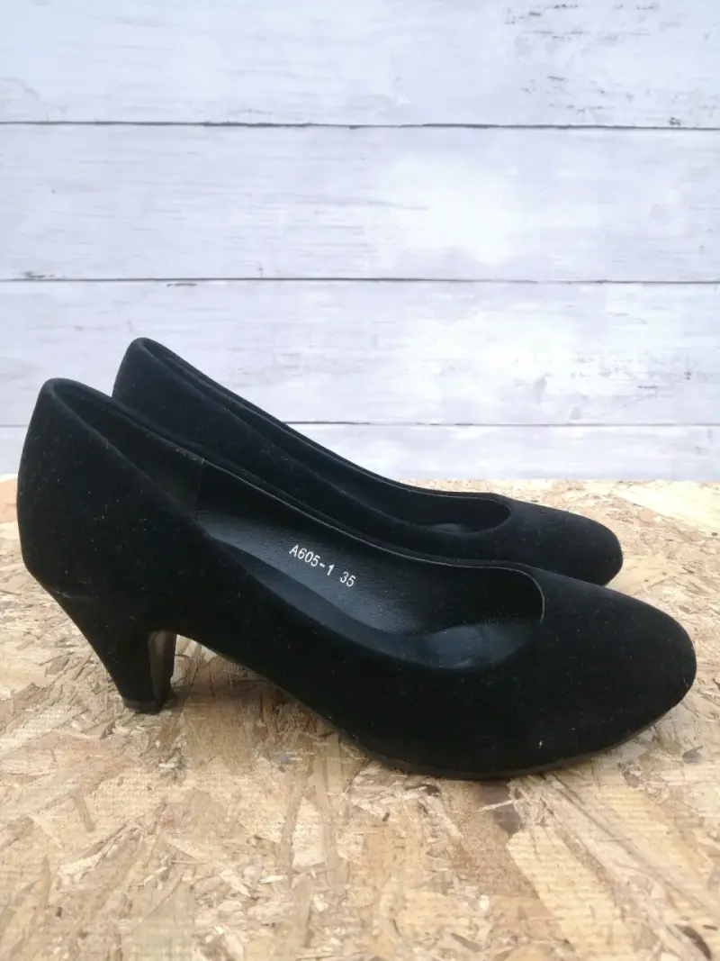 Zapatos de taco negro talla 35 - 1