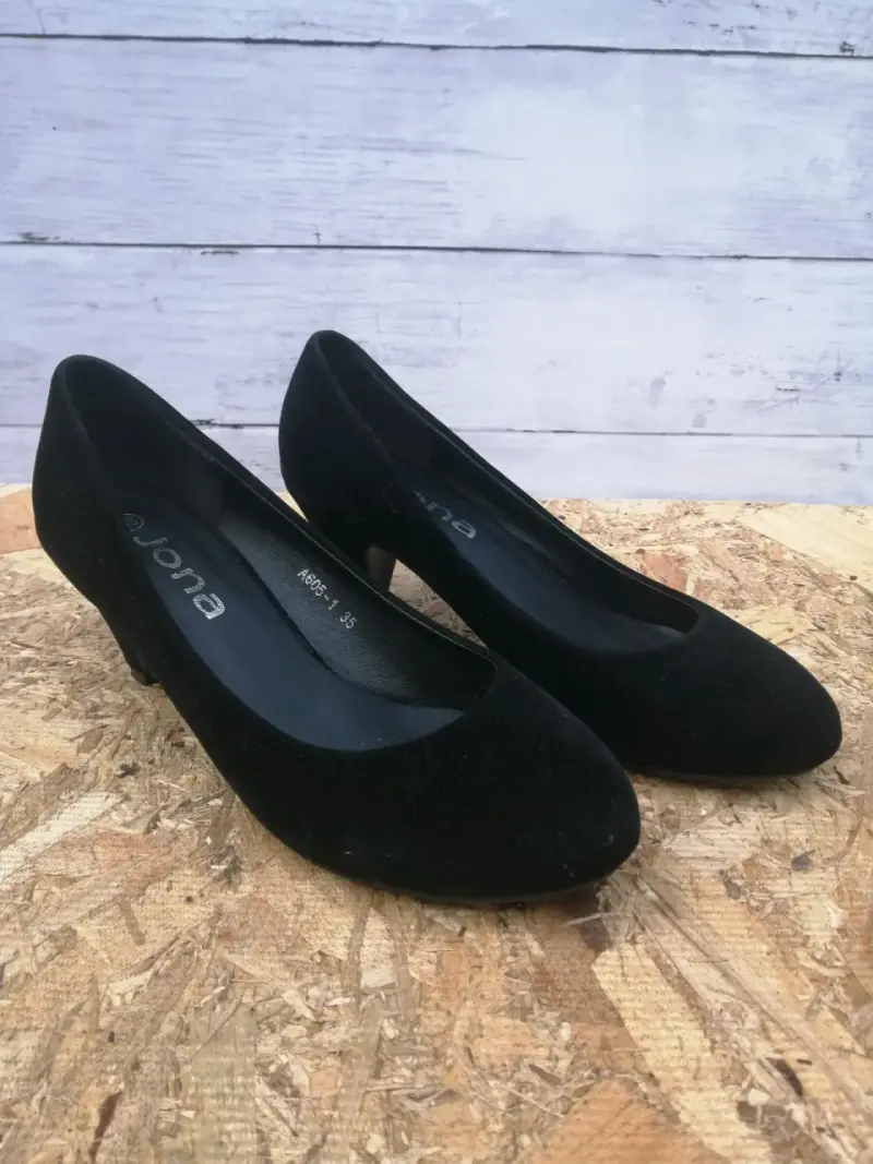 Zapatos de taco negro talla 35 - 2
