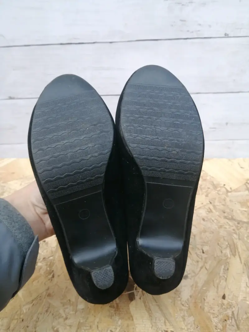 Zapatos de taco negro talla 35 - 4