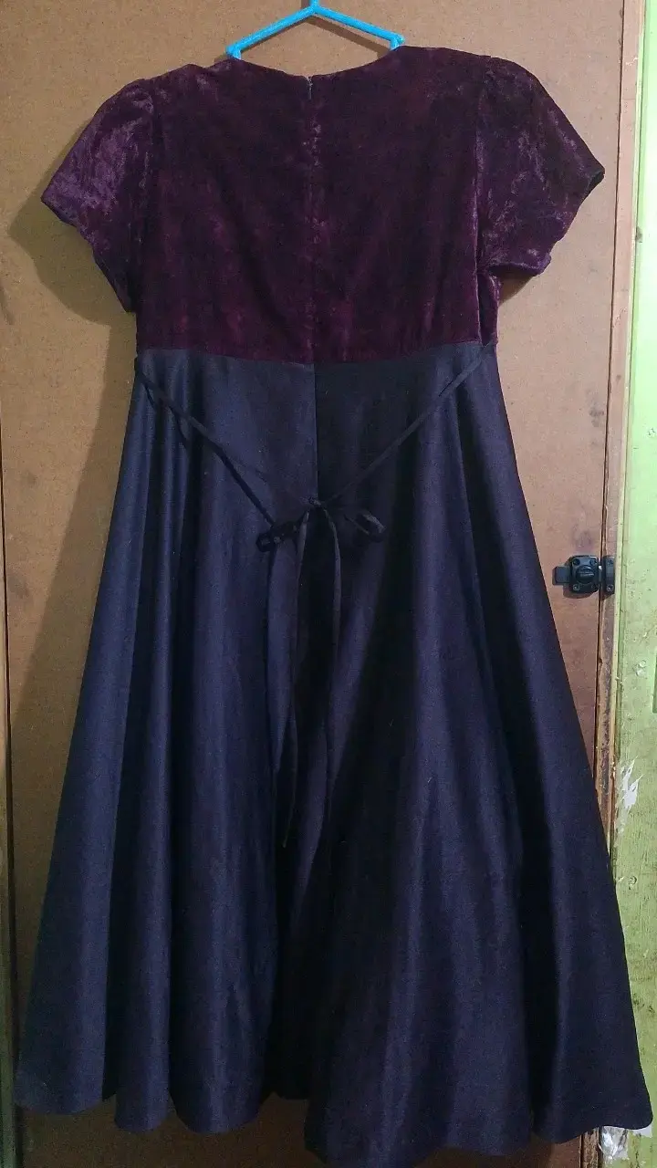 Vestido largo morado elegante - 2