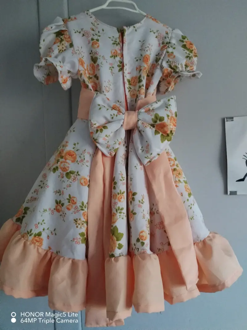 Vestido cueca floral para niña - 2